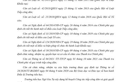 Kế hoạch tiếp công dân