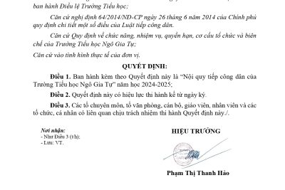 QĐ và Nội quy tiếp công dân