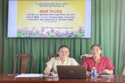 TRƯỜNG TIỂU HỌC NGÔ GIA TỰ TỔ CHỨC TẬP HUẤN DẠY HỌC TÀI LIỆU GIÁO DỤC ĐỊA PHƯƠNG CẤP TIỂU HỌC (Sau sáp nhập)